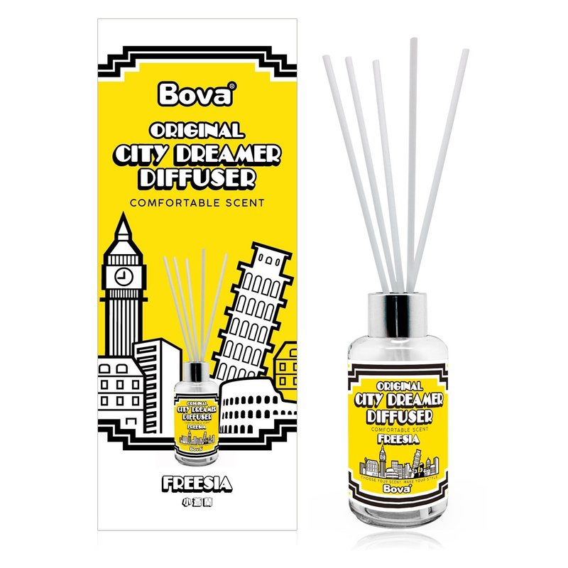 【官方現貨】法柏Bova 擴香瓶 城市夢想家 小蒼蘭 100ml - 香氛/精油/擴香 - 其他材質 白色