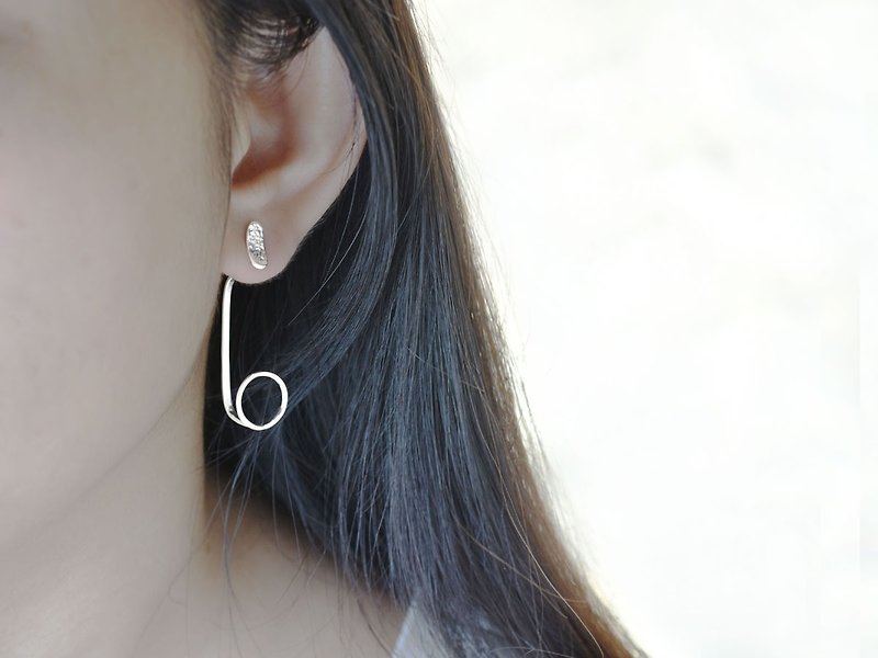 Modern geometric hammered earrings 925 sterling silver for women fashion