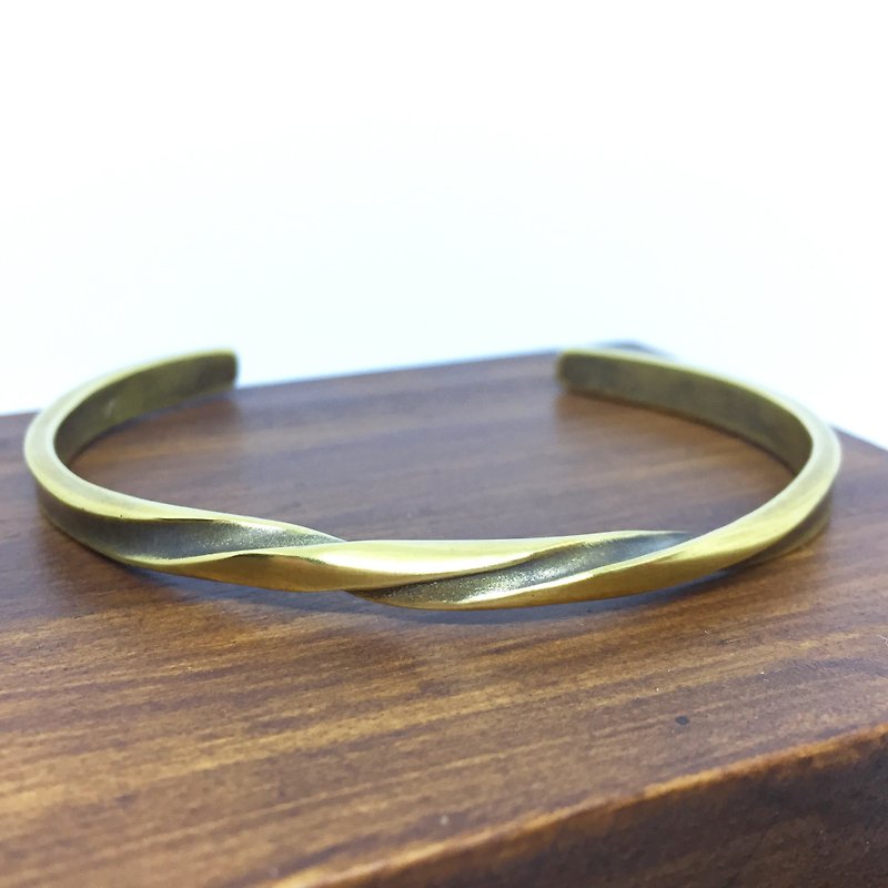 Unlimited ► double - forged brass bracelet knock knock minimalist style wrought ◄ - สร้อยข้อมือ - โลหะ สีเหลือง
