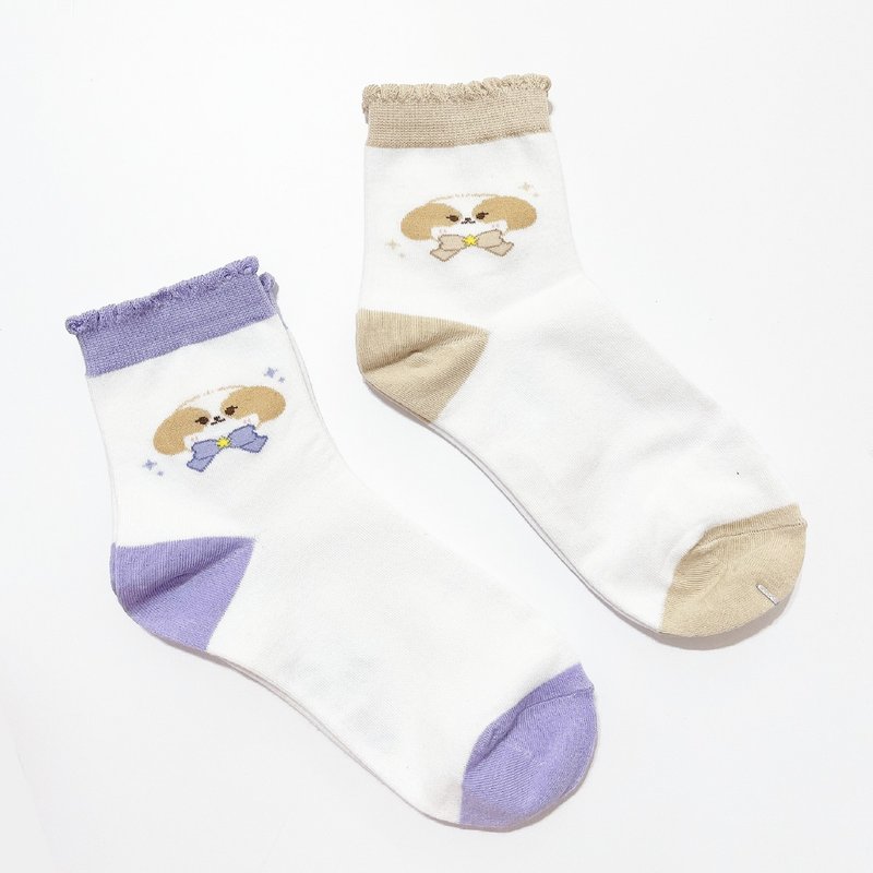 【Xi Shi Tiantian】Tiantian lace socksㄗ-double-sided - Other - Cotton & Hemp 