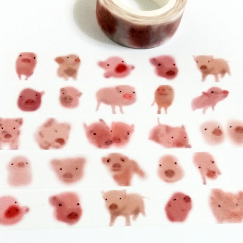 Sample Washi Tape Watercolor Piggy - Washi Tape - Paper 