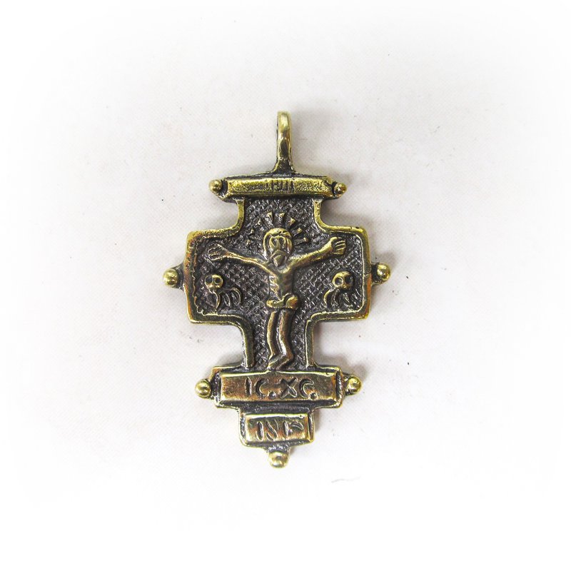 Brass cross necklace pendant,Brass Cross necklace charm,brass cross jewellery,ha - 吊飾/掛飾 - 銅/黃銅 金色