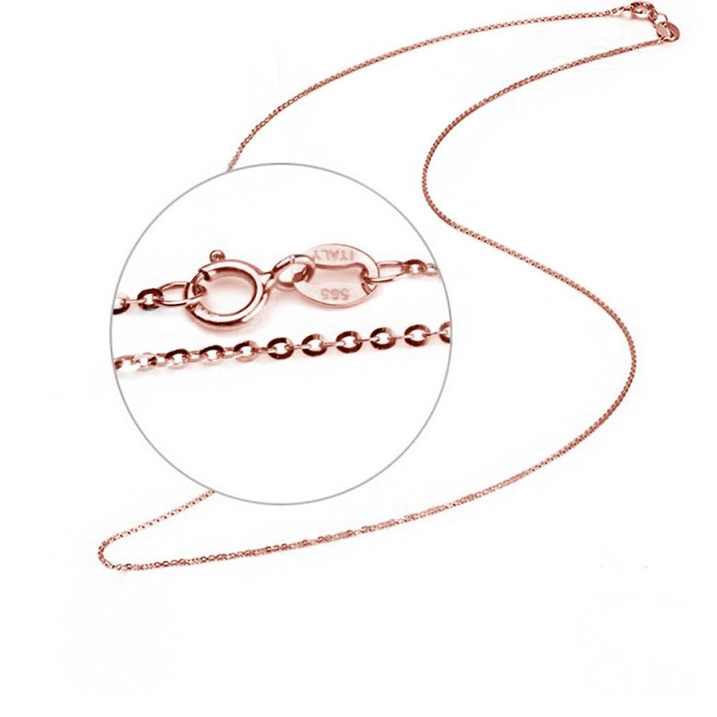 14K rose gold bucket chain - Necklaces - Precious Metals Pink