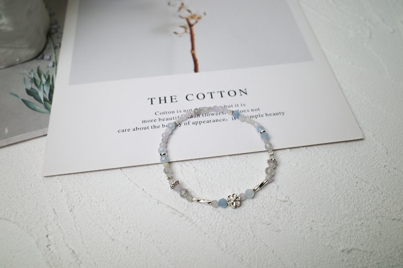 What protects me is the ocean/crystal sterling silver bracelet/can be customized/ - Bracelets - Crystal 