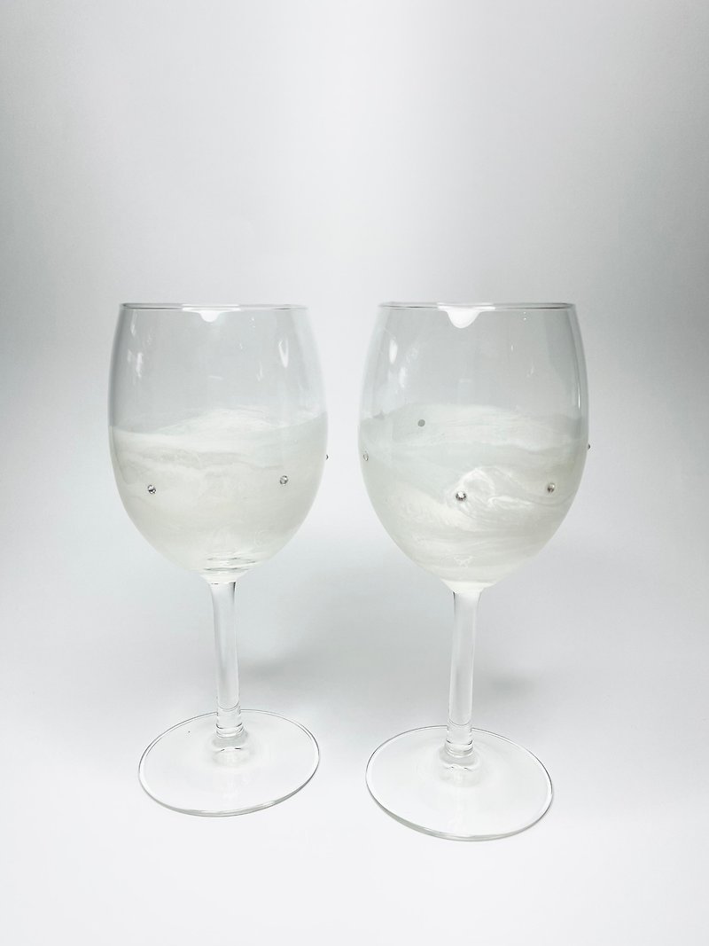 Wei Xun Art Winter Snow White Flying Goblet - Bar Glasses & Drinkware - Colored Glass Transparent
