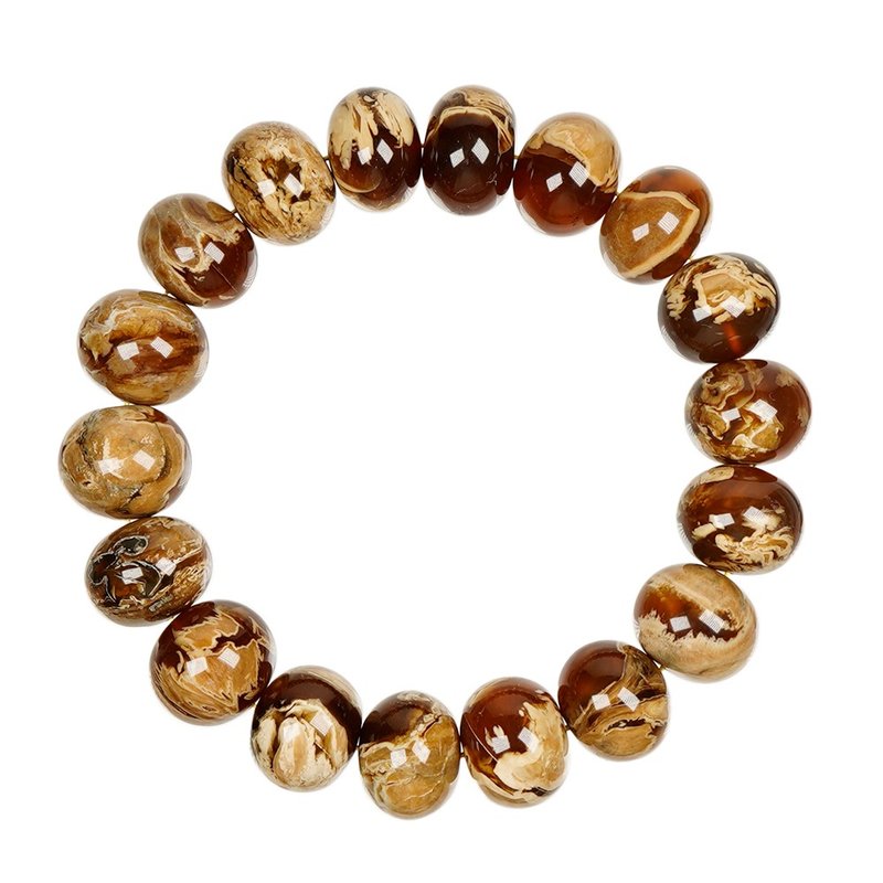 Honey Amber 30.5g Abacus-Shaped Bracelet - สร้อยข้อมือ - เครื่องประดับพลอย หลากหลายสี