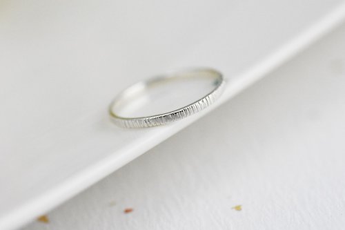 Cpercent 手工飾品 質感紋路戒指 | 925純銀 細圈戒 尾戒 簡約 情人禮物