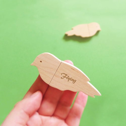 MINK'S 【客製禮物】 USB 隨身碟 小鳥 派對動物 | 鑰匙圈 生日禮物