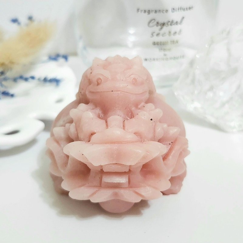 背蟾蜍粉澳寶龍龜/招桃花/招財之水晶 - 手鍊/手環 - 水晶 粉紅色