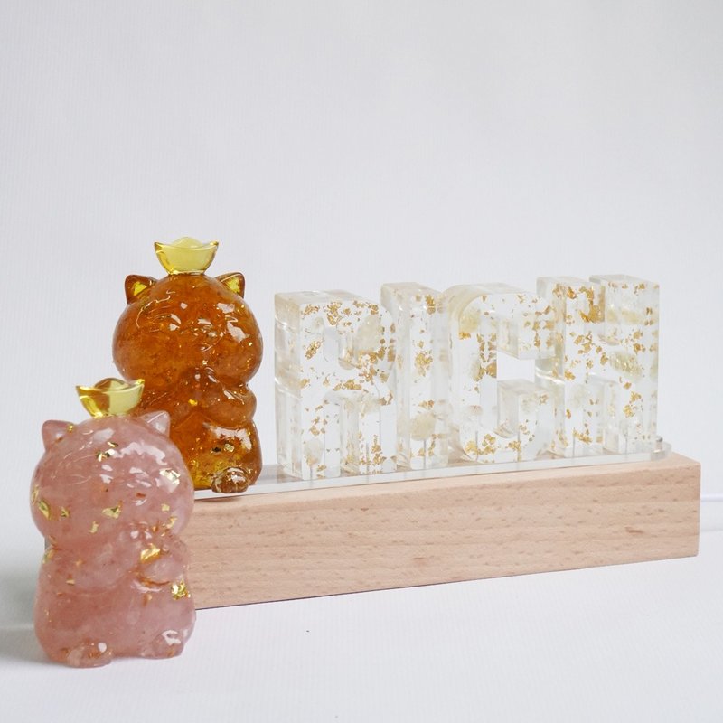 【Hourrae荷萊】守護小天使 水晶擺件 LOVE燈座 - 擺飾/家飾品 - 水晶 多色