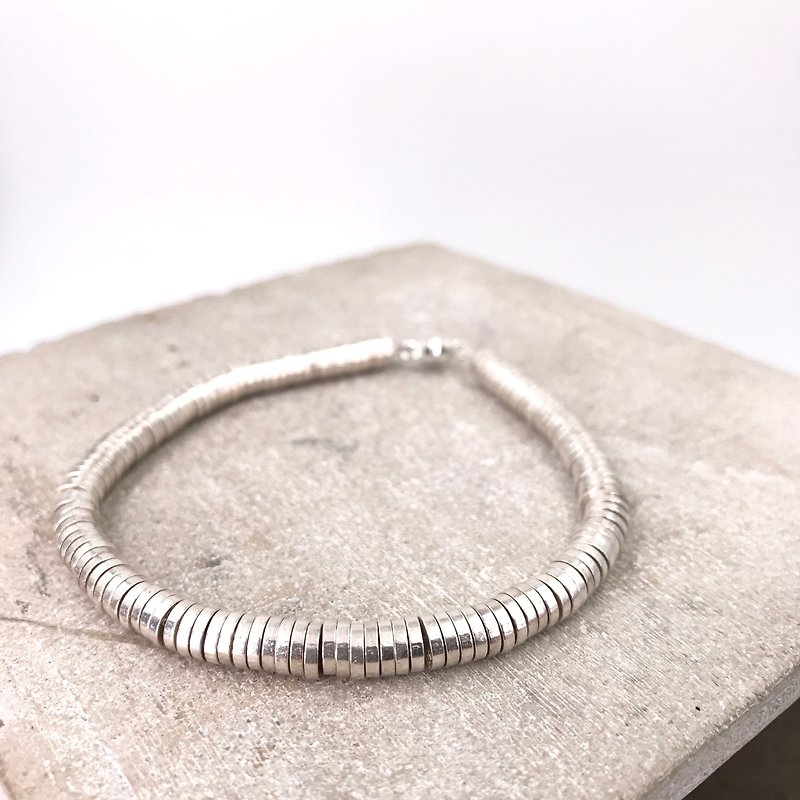 B10054 Stylish Silver 925 Bracelet - 手鍊/手鐲 - 純銀 銀色