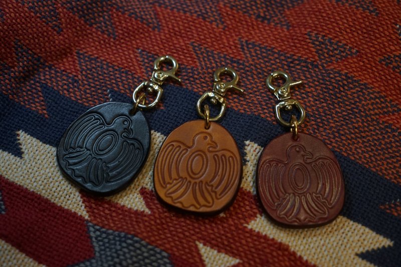 【Shanyu Production】Navajo Series Leather Keychain - Keychains - Genuine Leather 