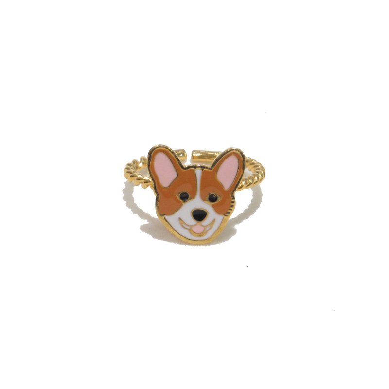 Corgi Earring - General Rings - Precious Metals Orange