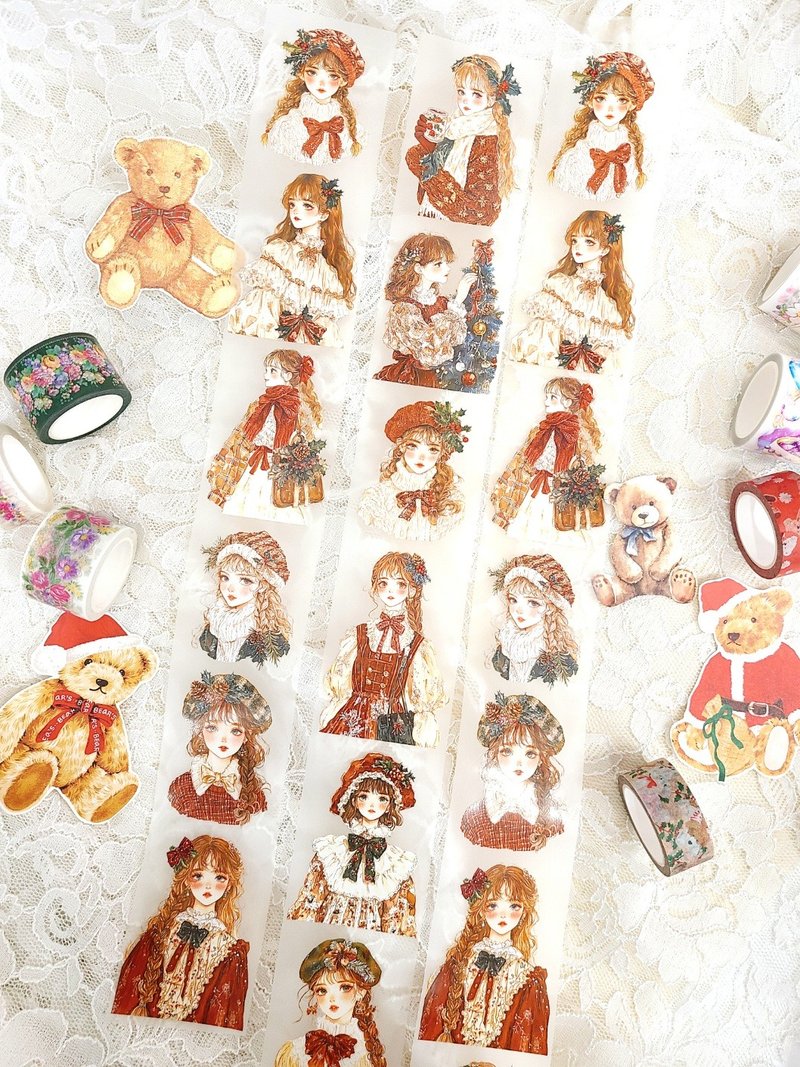 Christmas girl ver.1 6CM PET masking tape - มาสกิ้งเทป - กระดาษ 