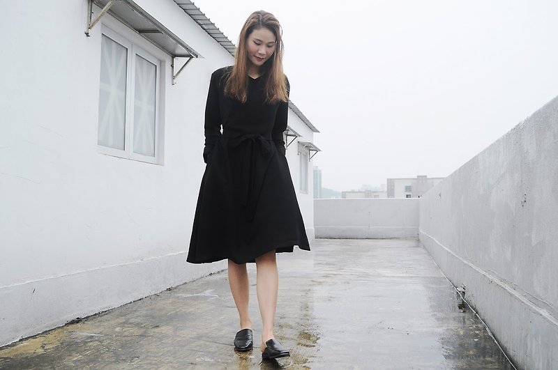 TAKE - Lace adjustable dress - black - ชุดเดรส - ผ้าฝ้าย/ผ้าลินิน สีดำ