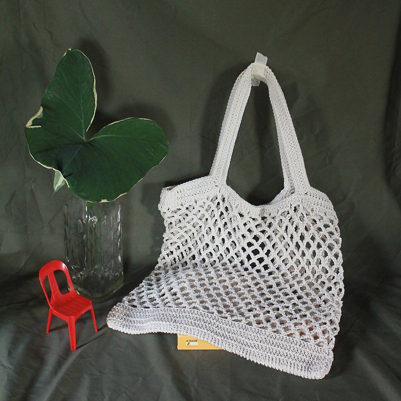 White Net bag ,Market bag ,White Crochet Tote bag ,Shopping bag
