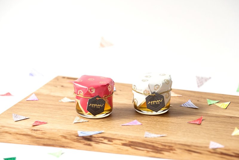 【Customized Gift】Wedding Favor l Wedding Honey - Golden (Longan Honey) - น้ำผึ้ง - แก้ว สีแดง