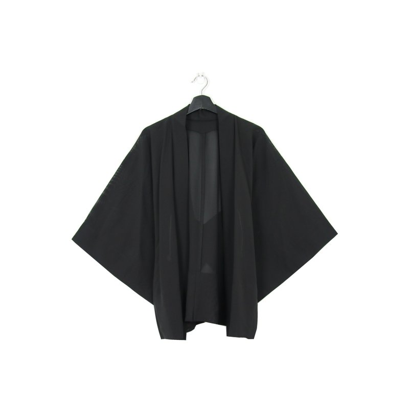 Japan brought back kimono skin black lines for men and women // vintage kimono - เสื้อแจ็คเก็ต - ผ้าฝ้าย/ผ้าลินิน 