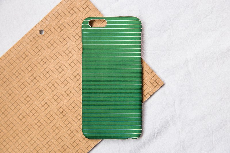 Green stripes notebook / mobile phone shell iphone, HTC, Samsung, Sony, Zenfone, Oppo, millet - Phone Cases - Paper Green