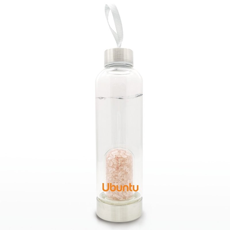 UBUNTU |クリスタルウォーターボトル|水を元の状態に戻すアプリコットレッド - 水筒・タンブラー・ピッチャー - ガラス レッド