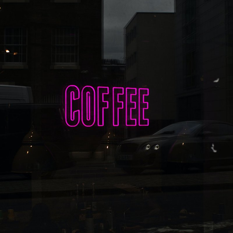 COFFEE LED Neon Sign for Home Office Party Wall Bar Wedding Birthday Holiday - Lighting - Acrylic Transparent