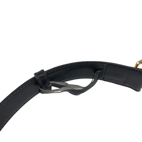 【希少デザイン】CELINE ホースキャリッジ レザーベルト馬車 美品　黒 CELINE セリーヌ ベルト ネイビー 馬車 ホースキャリッジ レザー