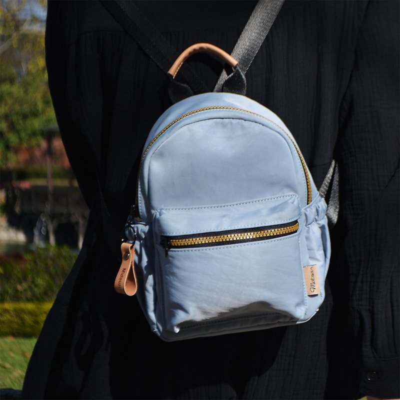 *Free Custom Lettering*Lightweight Mini Backpack-Ocean Blue - Backpacks - Other Materials Blue