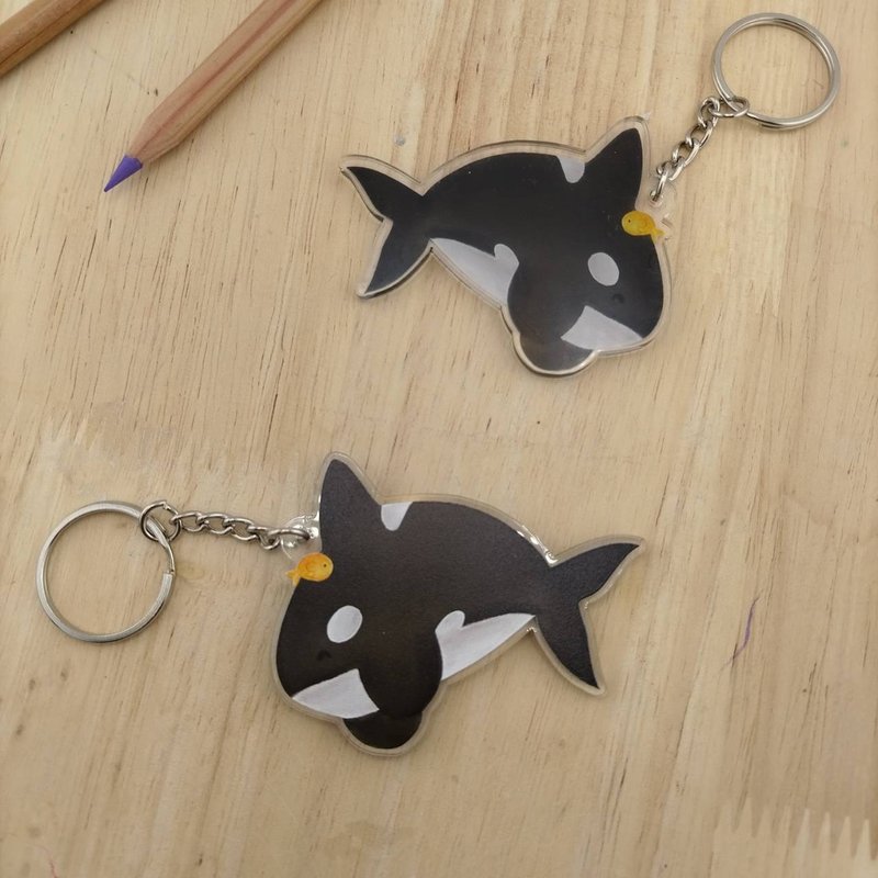 Orca (Killer Whale) Keychain - Charms - Acrylic Multicolor