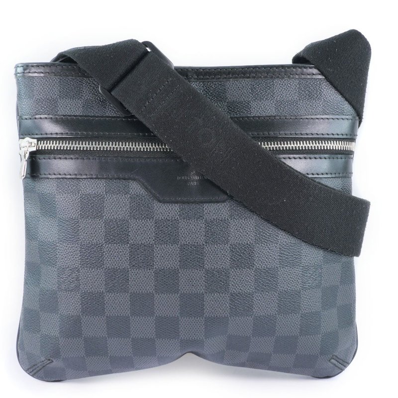 【日本直送】ルイ・ヴィトン LOUIS VUITTON トマス N58028 ダミエグラフィットキャンバス 黒 ショルダーバッグ【中古】 - 側背包/斜背包 - 人造皮革 黑色