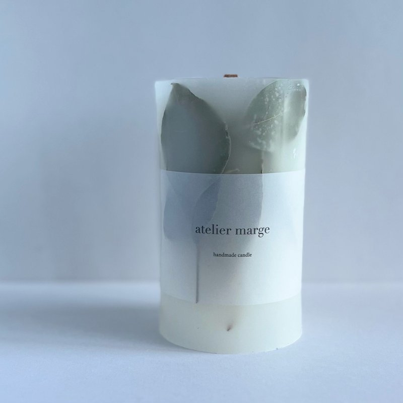 botanical candle green - 香氛蠟燭/燭台 - 蠟 綠色