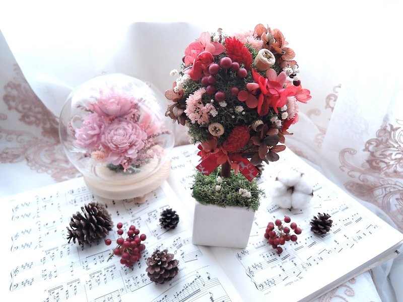 [Forest of Hope] Non-Withered Hydrangea Ball Tree / Birthday Gift / Confession - Plants - Plants & Flowers Red