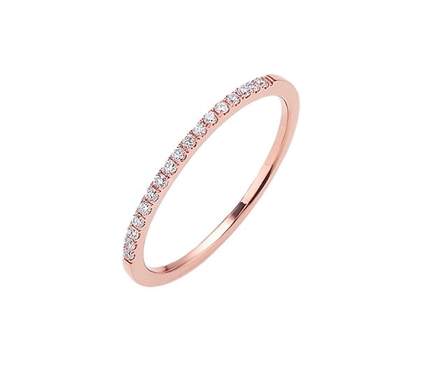 Classic Diamond Wire Ring- Rose Gold - Shop Miashi light jewelry General  Rings - Pinkoi