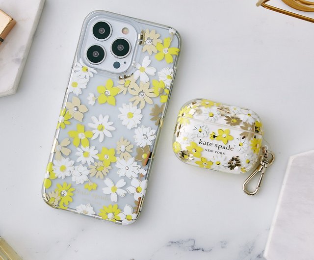 ケイトスペード】イエロー フローラル iPhone13 iPhone14ケース