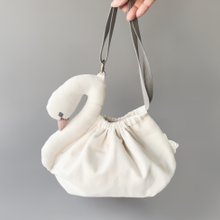 スワン【 ポーチ S 】白鳥巾着 コットン 30日程で発送 - ショップ