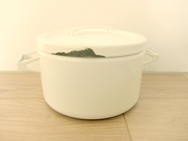 Finland FINEL white cast iron pot - Pots & Pans - Other Metals White