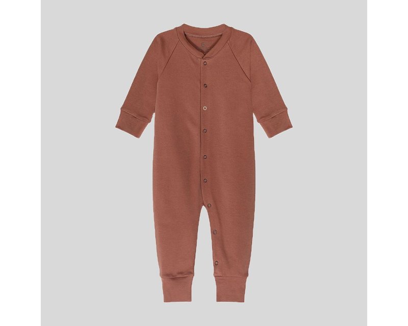 The Sleepy Collection - 寶寶連身匹馬棉家居服/睡衣 - Rust - 包屁衣/連身衣 - 棉．麻 