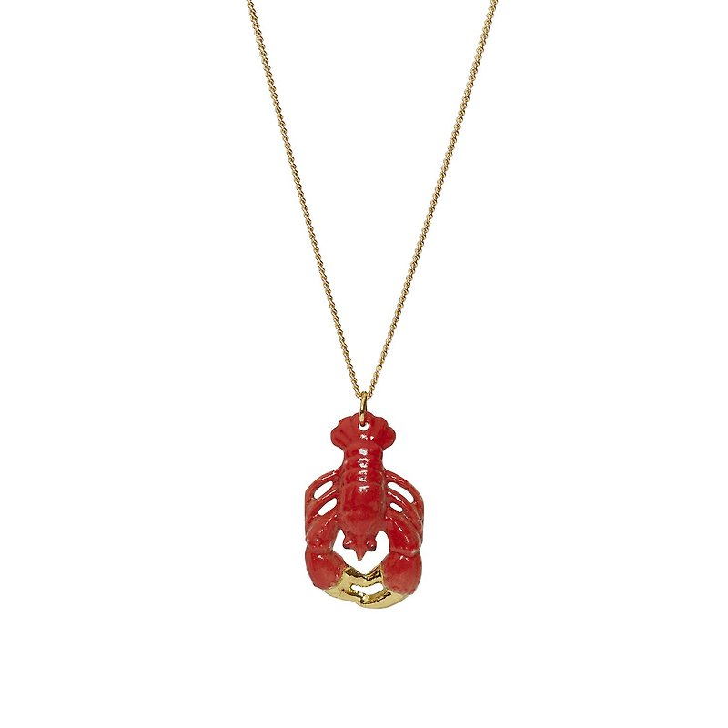 And Mary Small Lobster Necklace - Necklaces - Porcelain Red