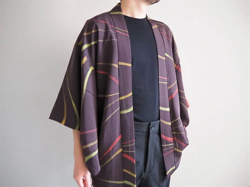 Relaxing Kimono Jacket, Luxury Haori, Fashion Japan, Mens Haori, Unisex Kimono - Women's Casual & Functional Jackets - Silk 