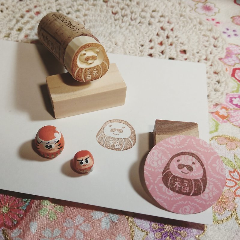 Dreaming glazed house | Hand engraved seal | Cork Xiaofushen series - Fu - Stamps & Stamp Pads - Wood Red