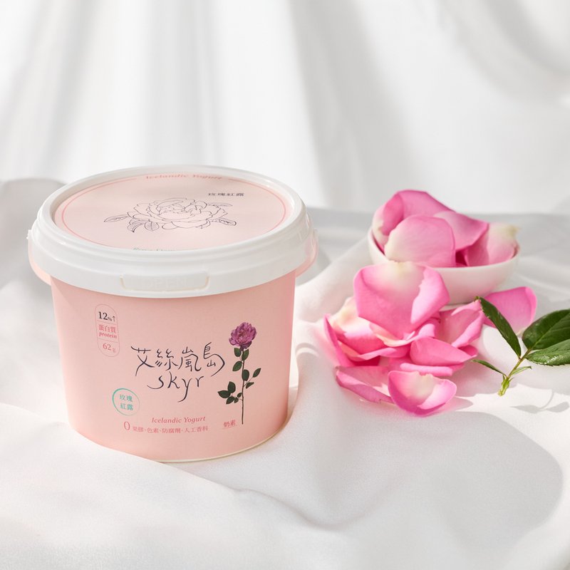 家庭號500g 玫瑰紅露Skyr │ 奶素 - 優格/優酪乳 - 其他材質 