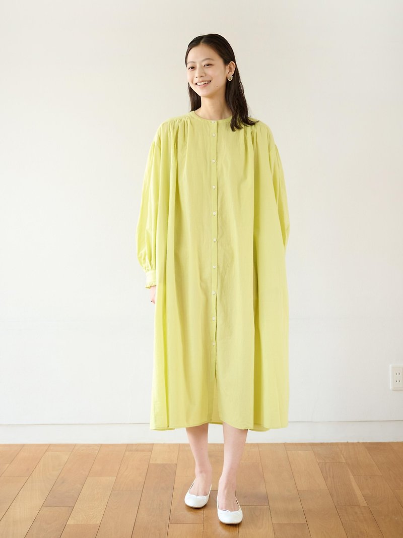 KOOW Japanese delicate pleated dress light Japanese lace blouse robe - Women's Blazers & Trench Coats - Cotton & Hemp Yellow