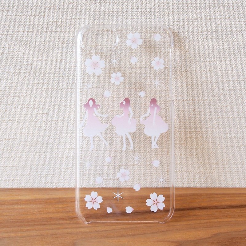 Clear android phone case - Japanese Cherry blossoms SAKURA DANCE - - Phone Cases - Plastic Transparent