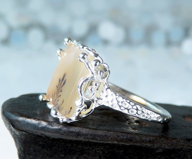 デンドリティック アゲートリング / Dendritic Agate Ring - ショップ NATSU WORKS リング・指輪 - Pinkoi