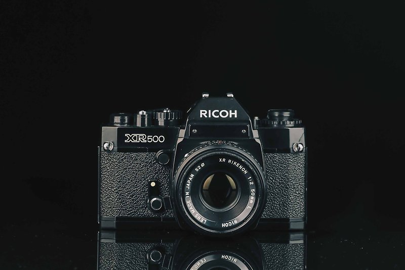 Ricoh XR500+Ricoh XR RIKENON 50mm F=2 #9593 #135 film camera - กล้อง - โลหะ สีดำ