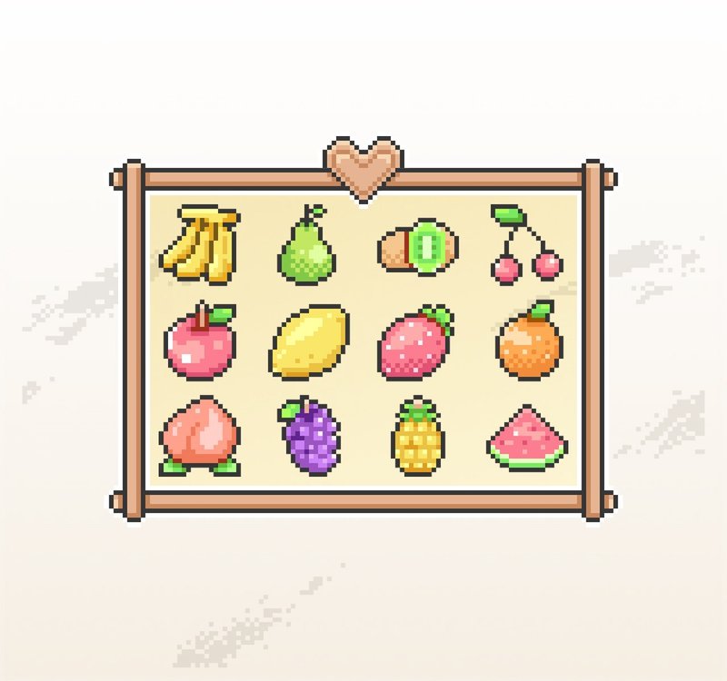 Twitch訂閱者徽章及小奇點徽章/忠誠徽章/像素風/水果 - Logo 設計/圖案設計 - 其他材質 