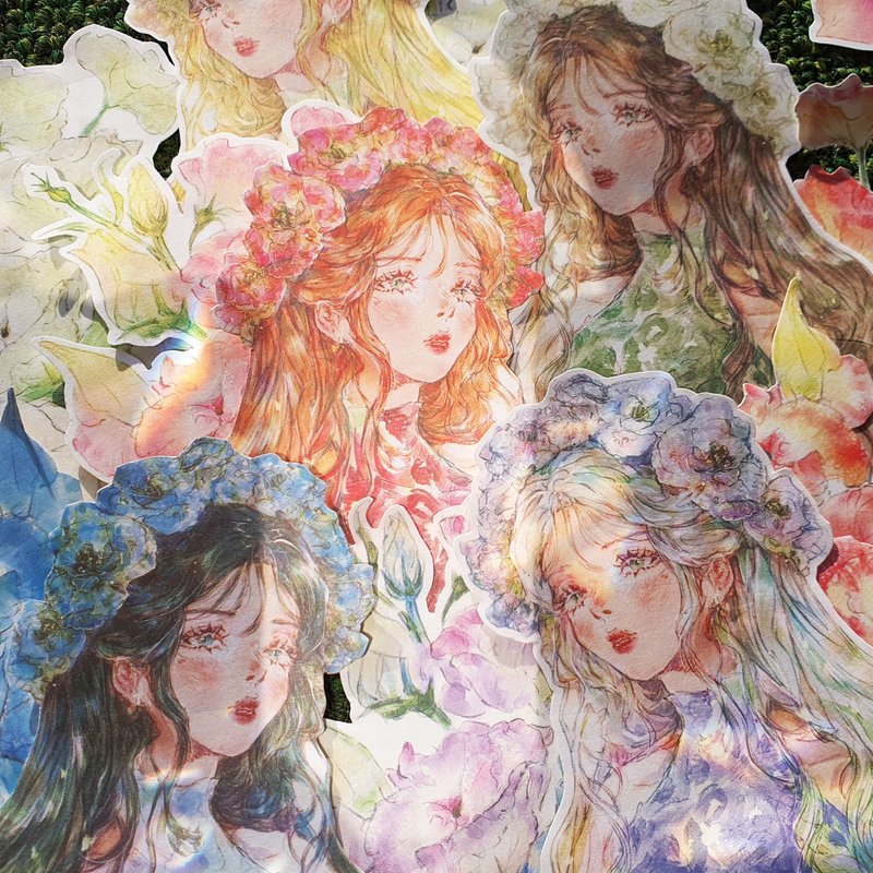 Lisianthus sticker SET - 貼紙 - 紙 