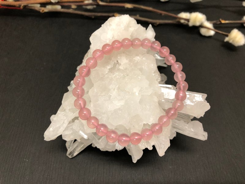 快速出貨 清透、粉嫩 馬達加斯加手鍊 6mm 人緣、天然粉水晶 - 手鍊/手環 - 水晶 粉紅色