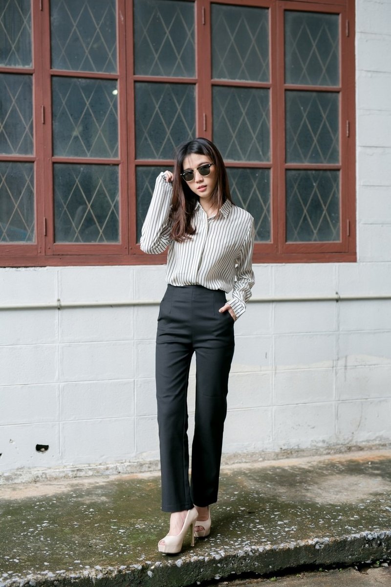 Sofia pant - 女長褲 - 其他材質 黑色