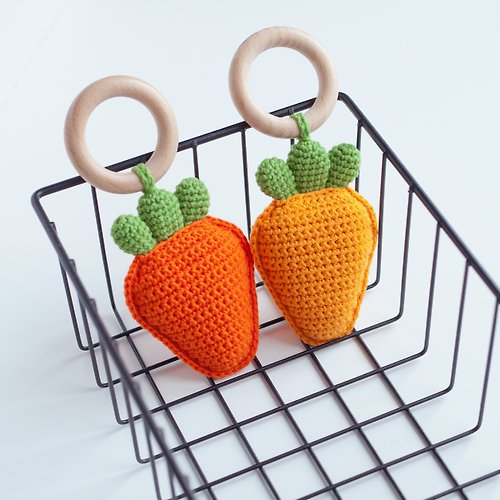 MaraBooHandmade Crochet Pattern Carrot Baby Rattle - Digital item