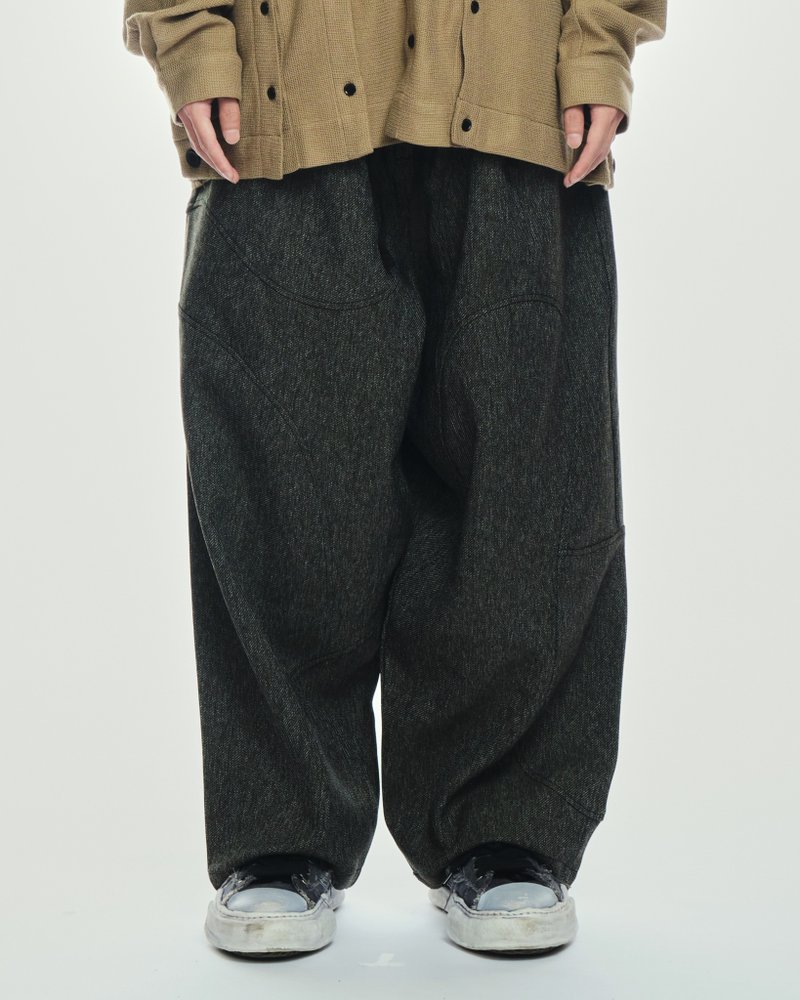 Baggy Pants - กางเกงขายาว - เส้นใยสังเคราะห์ สีเทา